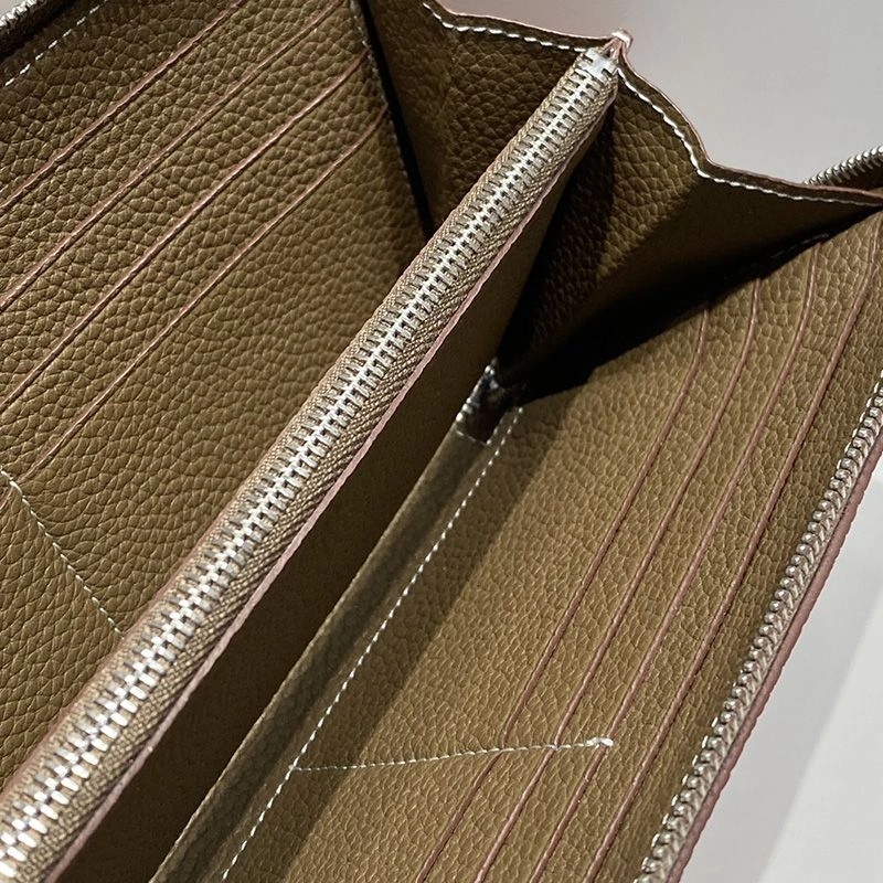 Hermes Azap Wallet Togo Leather Palladium Hardware In Khaki - Image 3