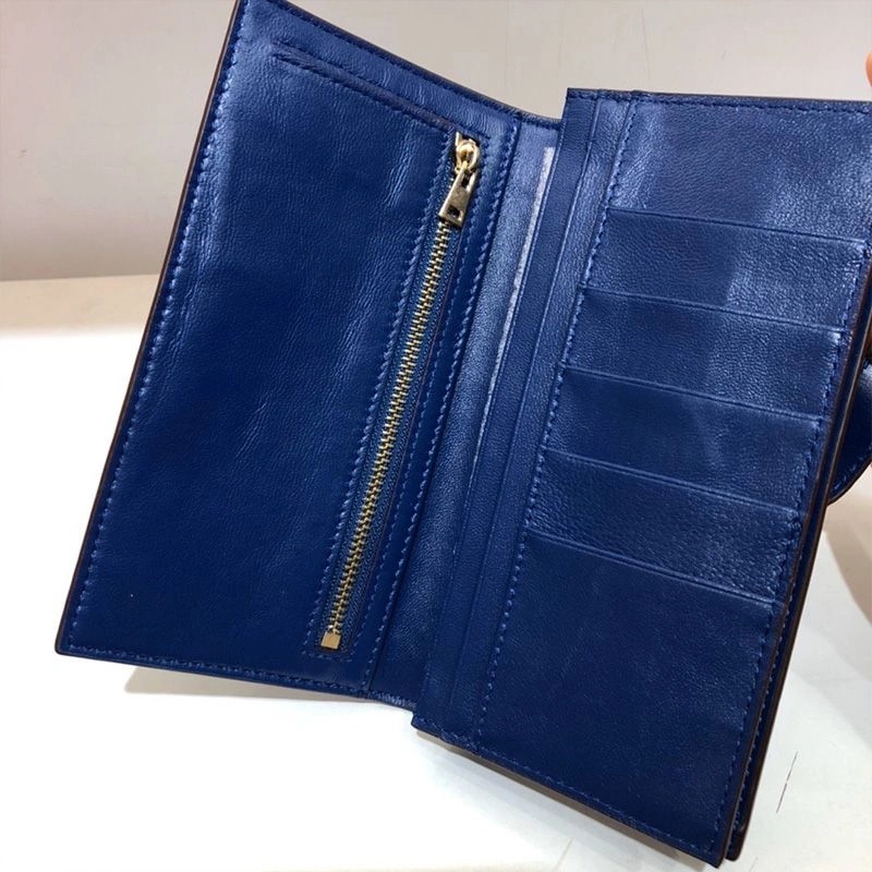 Hermes Bearn Wallet Alligator Leather Gold Hardware In Blue - Image 3
