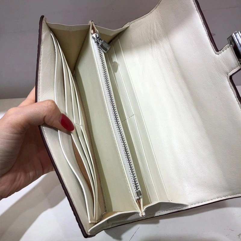 Hermes Constance Wallet Alligator Leather Palladium Hardware In White - Image 4