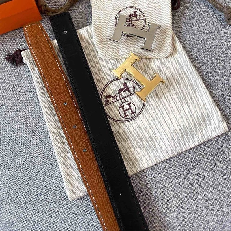 Hermes H Buckle 25 Reversible Belt Leather In Black Brown - Image 3