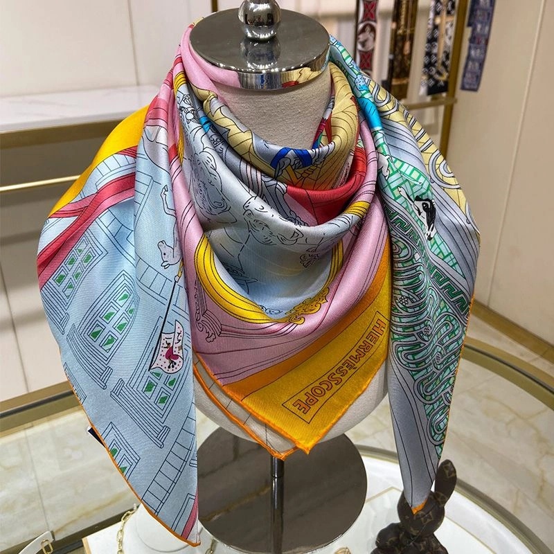 Hermes Mystere Au 24 Scarf 90 In Yellow - Image 3