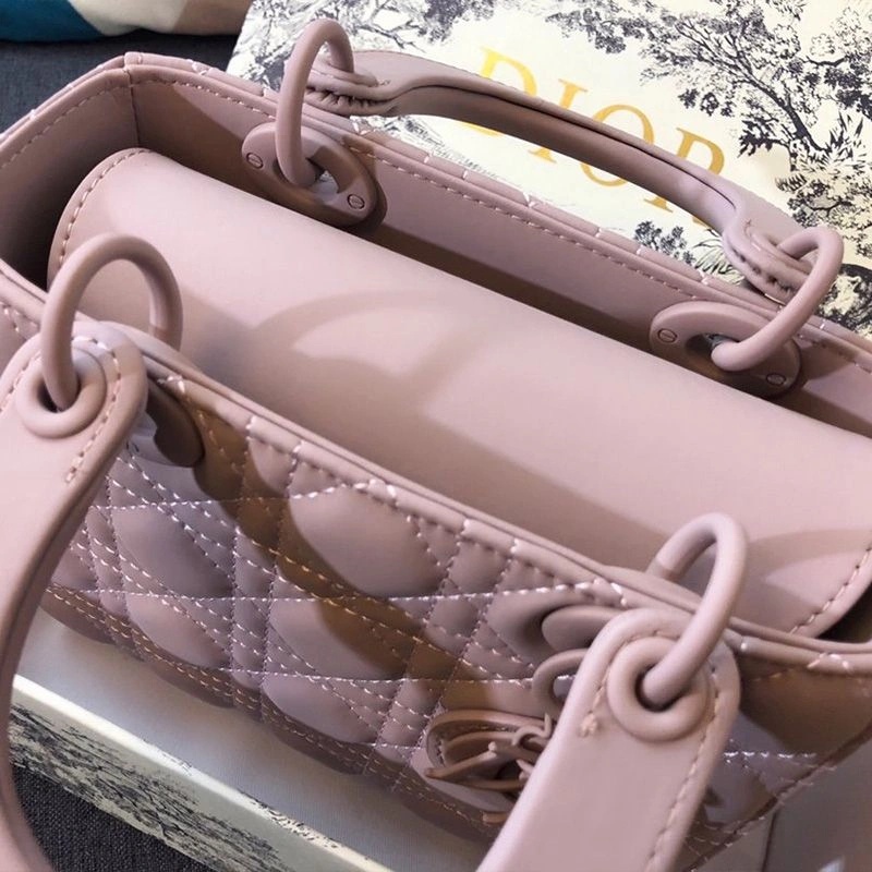 Lady Dior My ABCDior Bag Ultramatte Cannage Calfskin Pink - Image 3