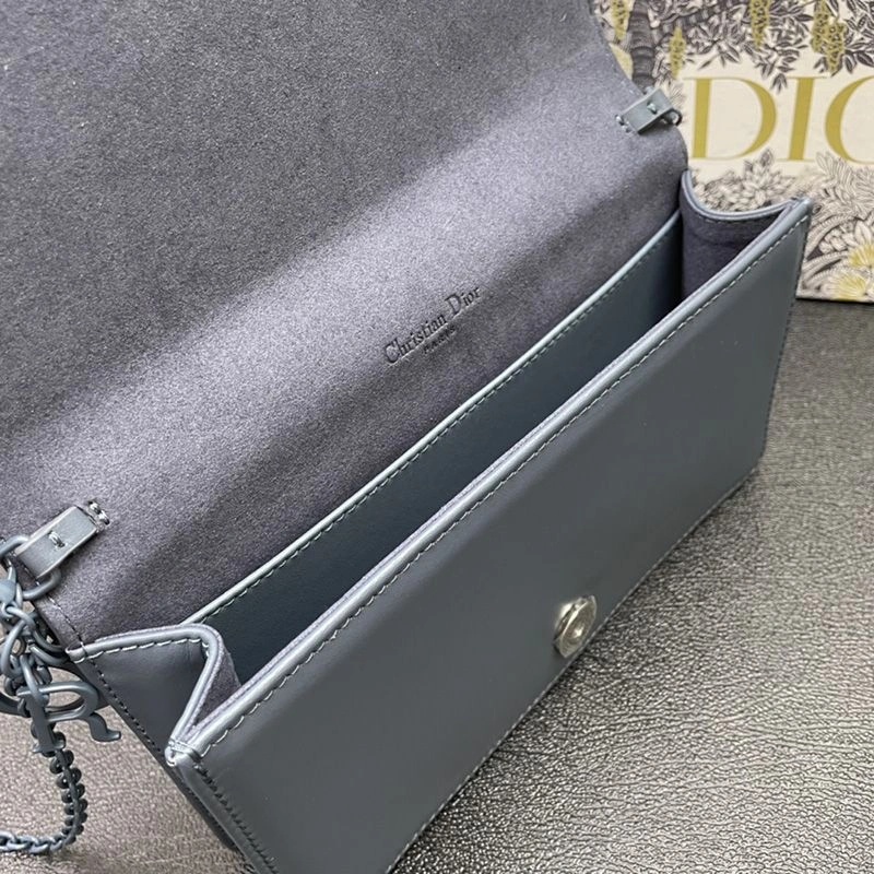 Lady Dior Pouch Ultramatte Cannage Lambskin with Diamond Motif Blue - Image 5