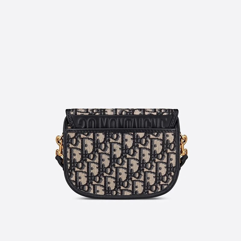 Small Dior Bobby Bag Oblique Motif Canvas Blue - Image 3