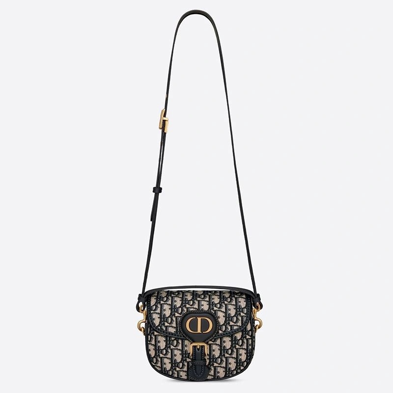 Small Dior Bobby Bag Oblique Motif Canvas Blue - Image 5